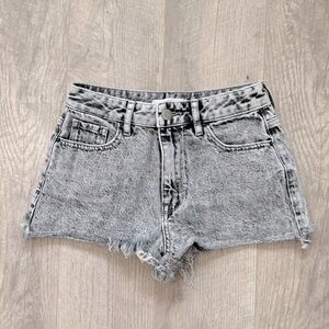 PacSun Gray Denim High Rise Festival Shorts Sz 24